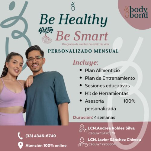 Programa Be Healthy Be Smart Personalizado Mensual - Body Bond